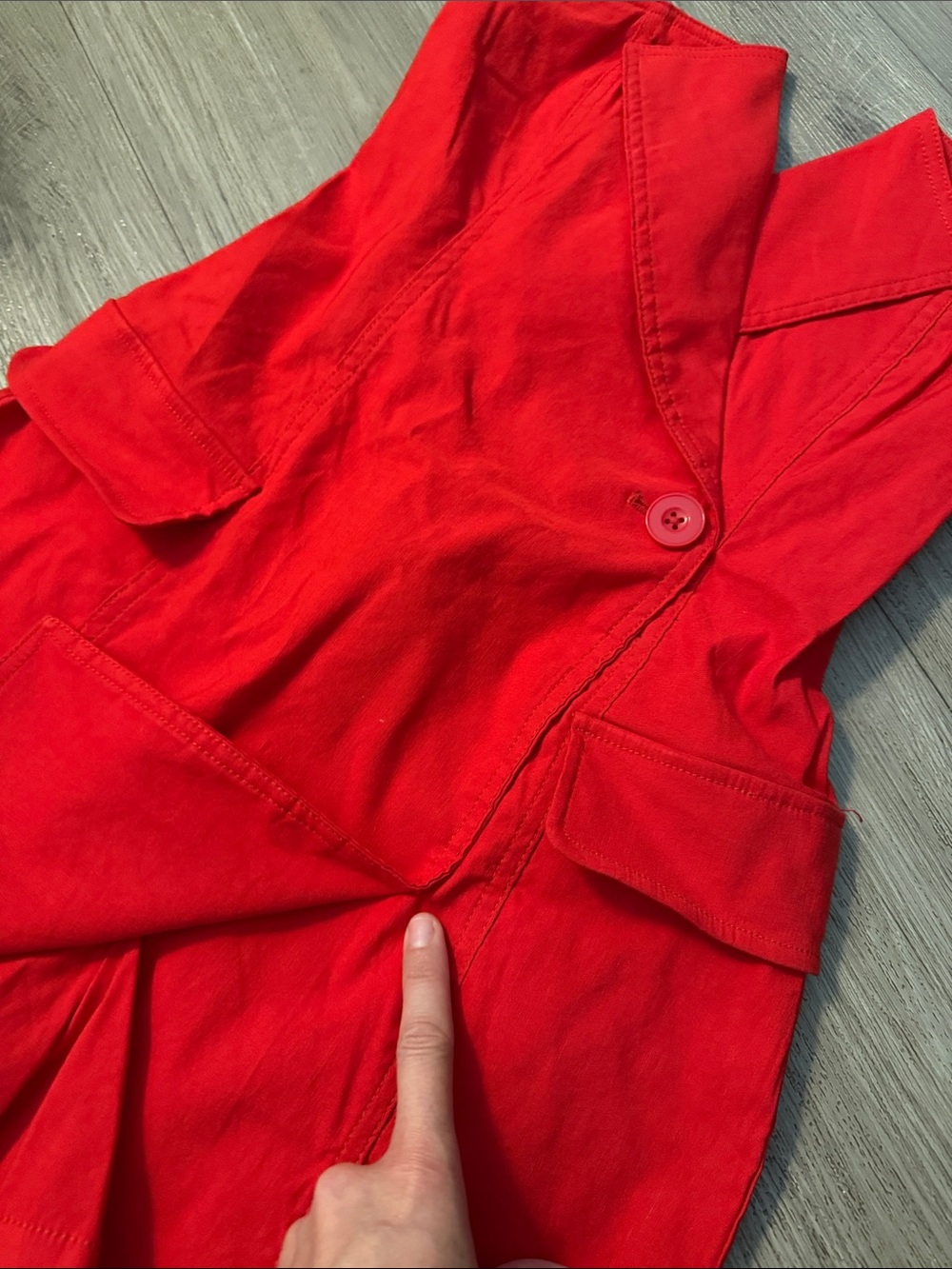 Anthropologie Strapless Red Blazer-Style Mini Dress.. - Picture 5 of 7